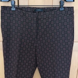GLOBUS Geometric pattern brown and black straight leg pants